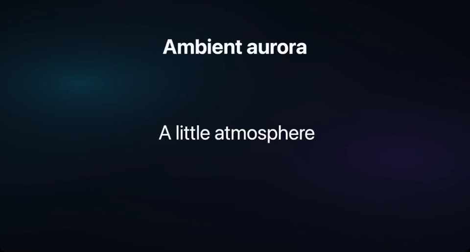 Ambient aurora in Legend Slides