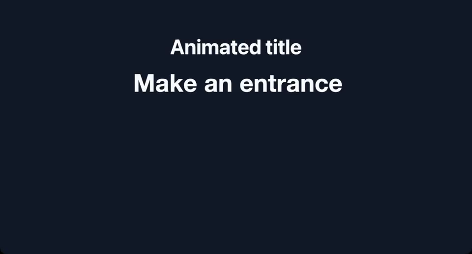 Animated title in Legend Slides