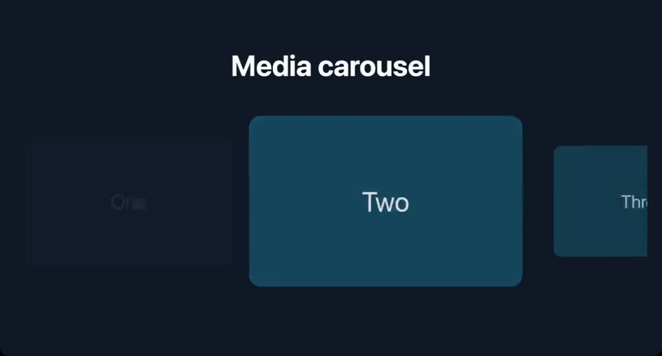 Media carousel in Legend Slides