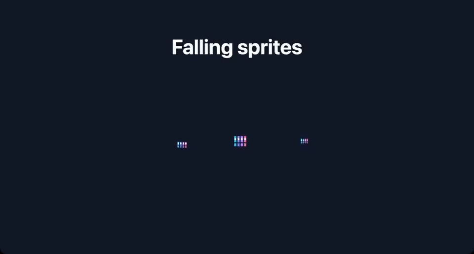 Falling sprites in Legend Slides