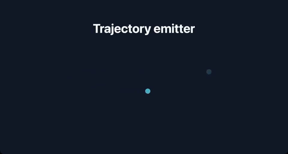 Trajectory emitter in Legend Slides