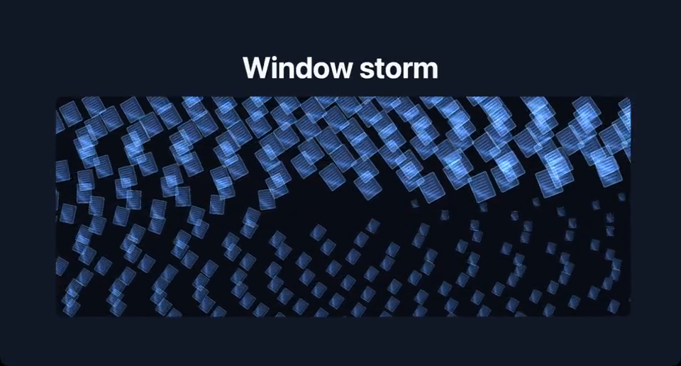 Window storm in Legend Slides